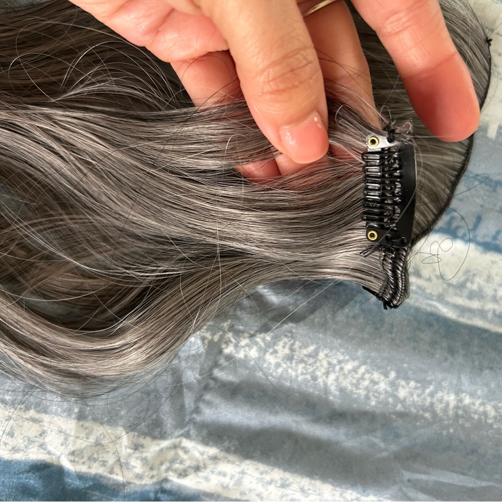 Gray Clip-In Hair Extension